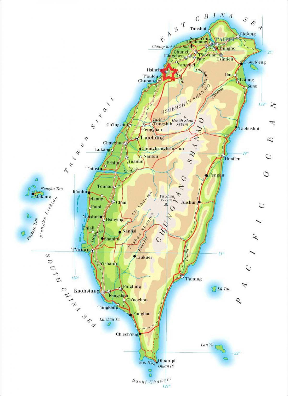 Mapa de hsinchu Taiwan