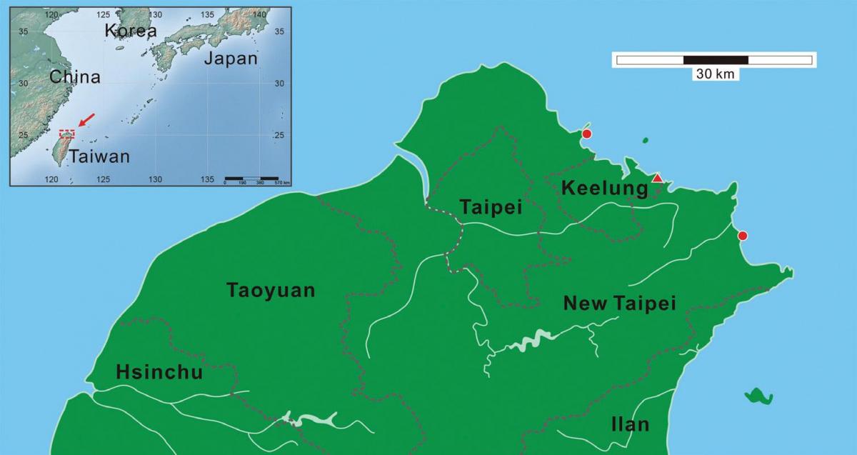 nord de Taiwan mapa
