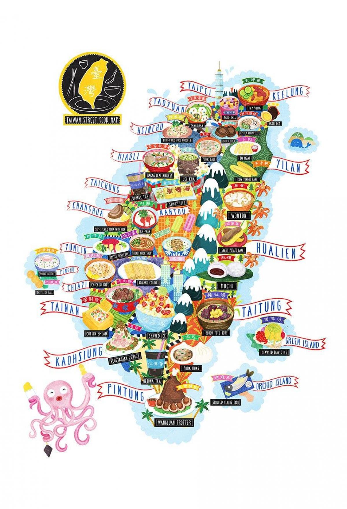 Mapa de Taiwan aliments