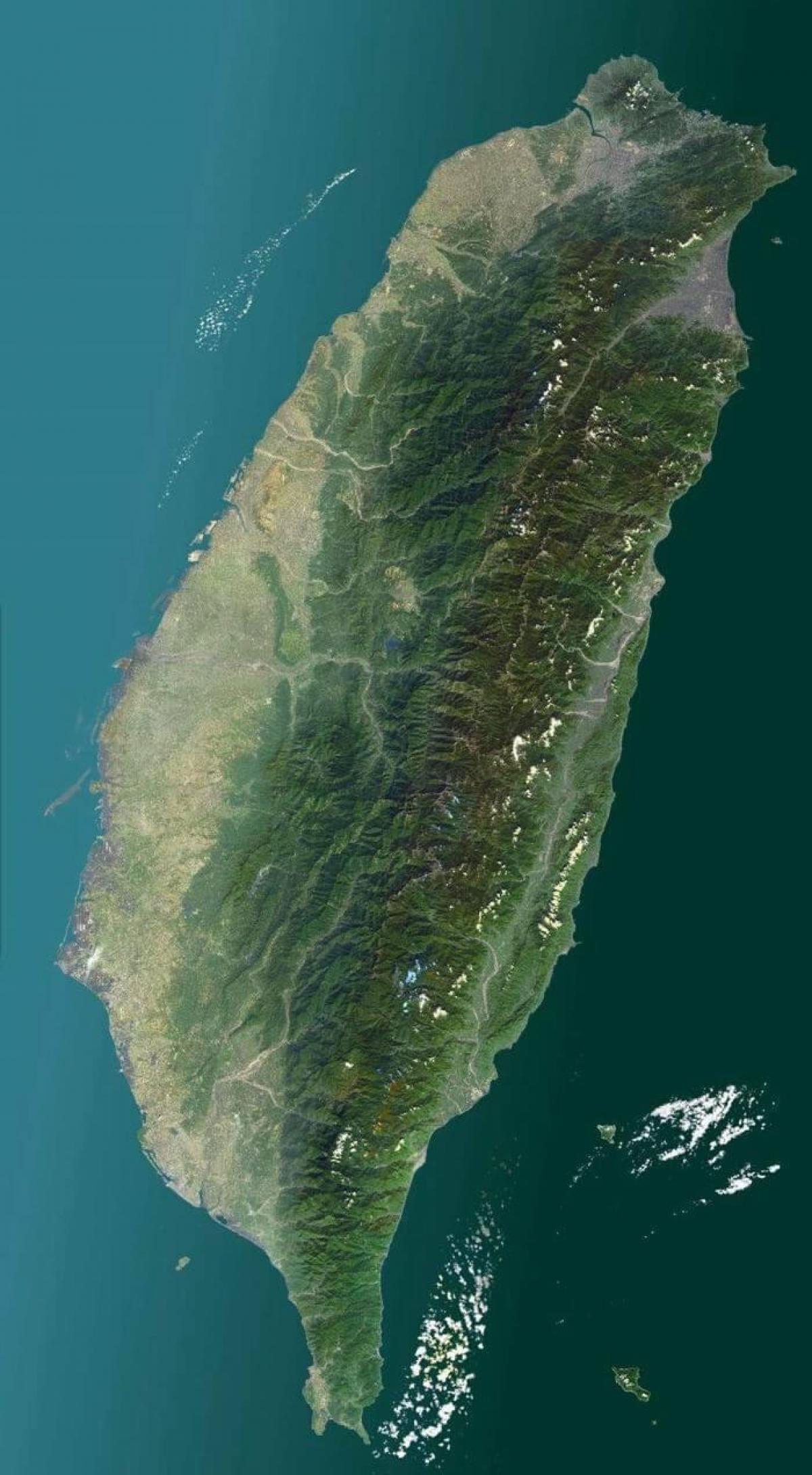 Mapa de Taiwan satèl·lit