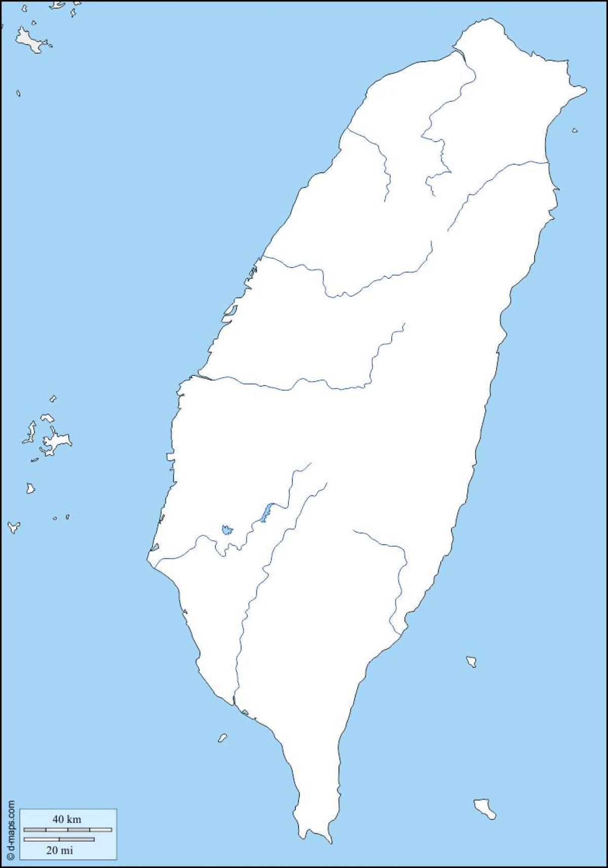 Mapa de Taiwan esquema