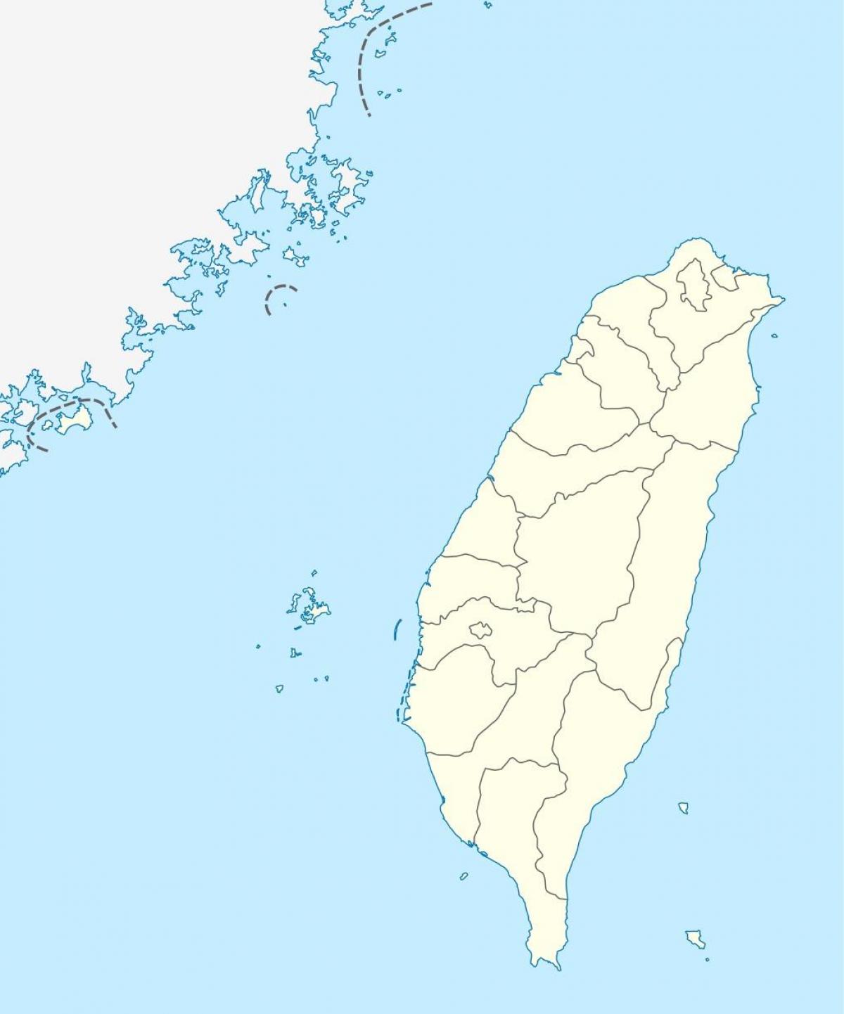 Mapa de Taiwan vector