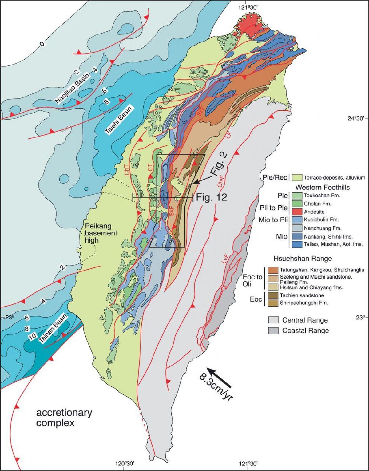 Mapa geològic de Taiwan