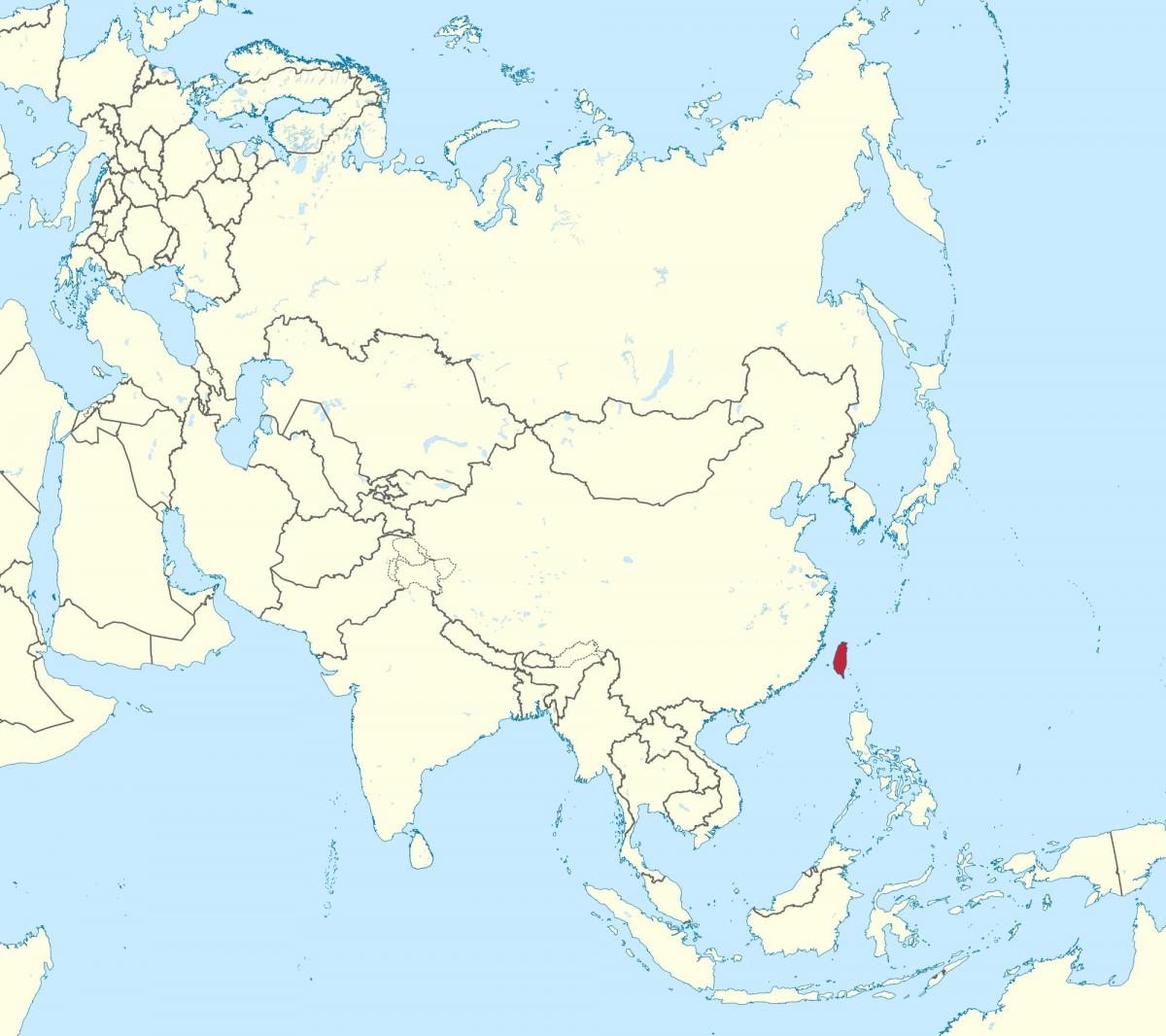Taiwan mapa a àsia