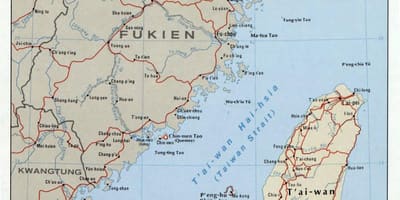 Mapa de l'estret de Taiwan