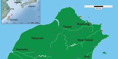 Nord de Taiwan mapa