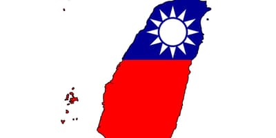Mapa de Taiwan bandera