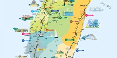 Senderisme al voltant de Taiwan bicicleta de carretera mapa
