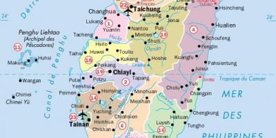 Mapa de Taiwan ciutats