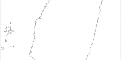 Mapa de Taiwan en blanc