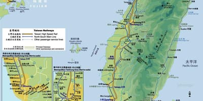 L'estació de tren de mapa de Taiwan