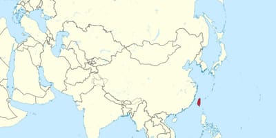 Taiwan mapa a àsia