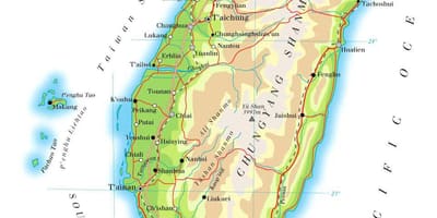 Taiwan carretera mapa