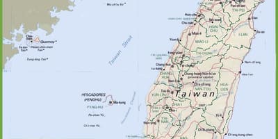 Un mapa de Taiwan