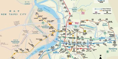 Taiwan mrt station mapa