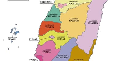 Mapa de la província de Taiwan