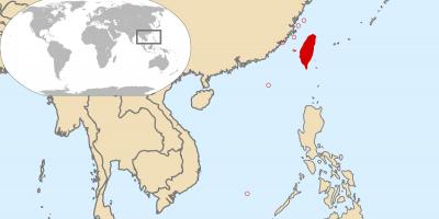 Mapa del món que mostra Taiwan